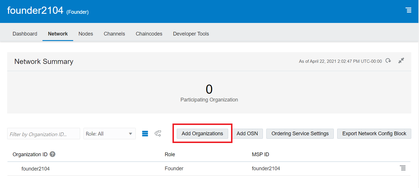 Add Organizations