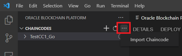 Chaincodeコードインポート