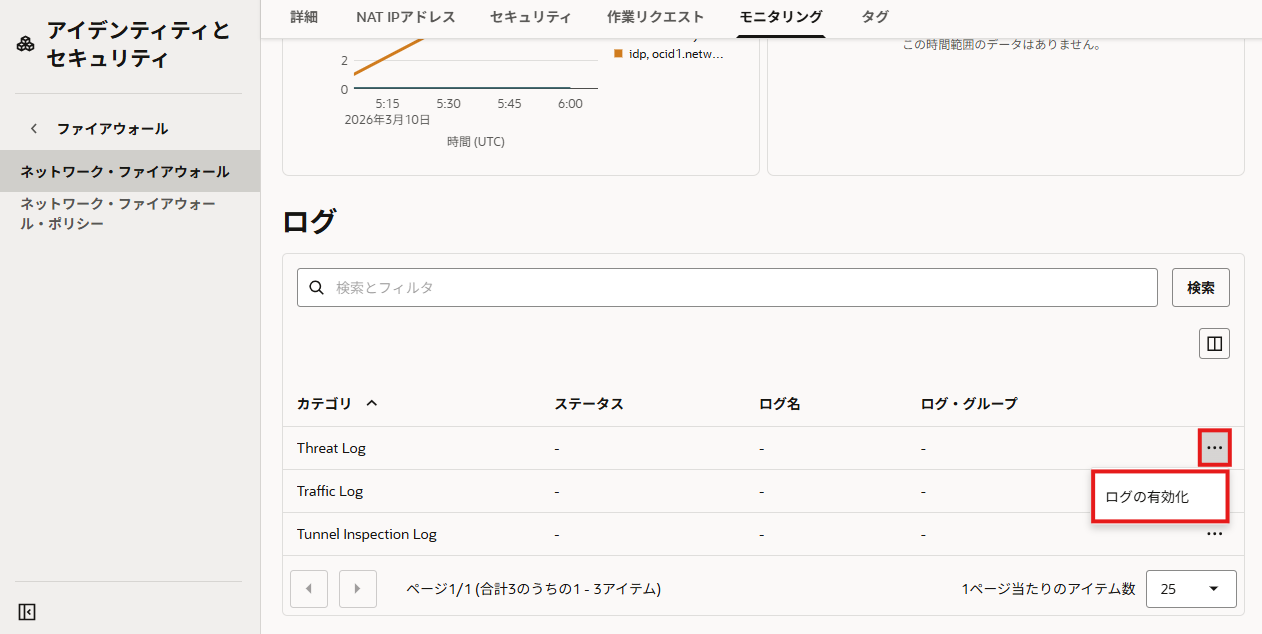 NFWのログの有効化1